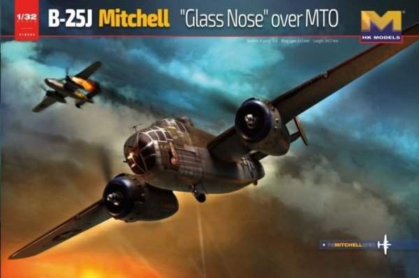HK MODELS 01E024 B-25J Glass Nose, Version 2. Mediterranean Theater of Operations (MTO) 1/32