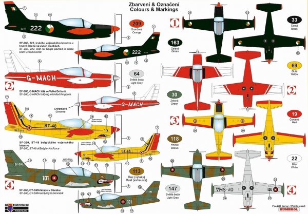 Kovozavody Prostejov KPM0212 SIAI SF-260W/D European Users 1/72