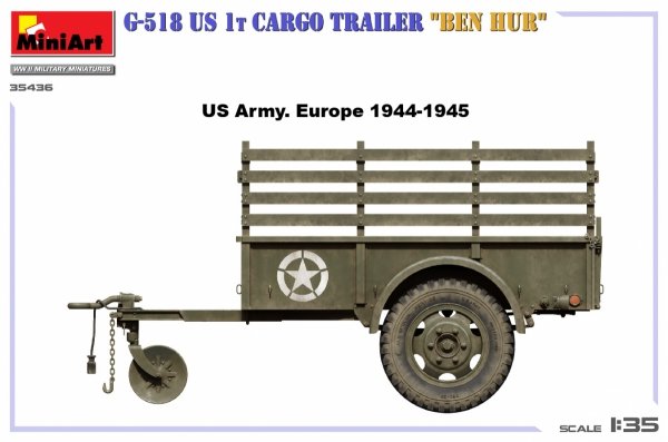 MiniArt 35436 G-518 US 1t CARGO TRAILER “BEN HUR” 1/35