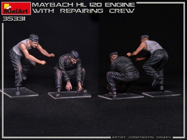 Miniart 35331 MAYBACH HL 120 ENGINE FOR PANZER III/IV FAMILY WITH REPAIR CREW 1/35