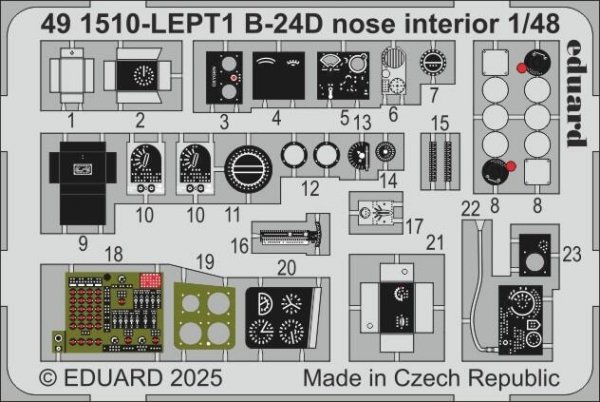 Eduard 491510 B-24D nose interior HOBBY BOSS 1/48