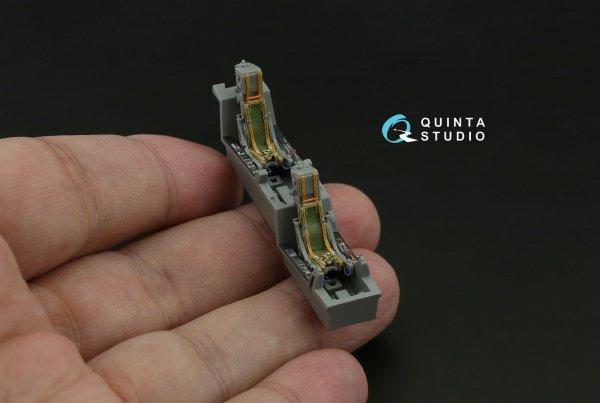 Quinta Studio QD+72248 Mirage 2000D 3D-Printed &amp; coloured Interior on decal paper (Dream Model) (with 3D-printed resin part) 1/72