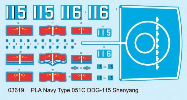 Trumpeter 03619 PLA Navy Type 051C DDG-115 Sheyang