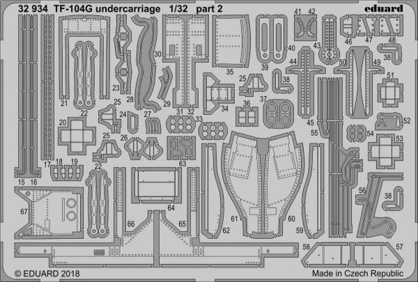 Eduard 32934 TF-104G undercarriage ITALERI 1/32