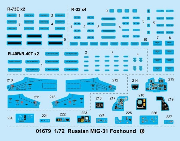 Trumpeter 01679 Russian MiG-31 Foxhound 1/72