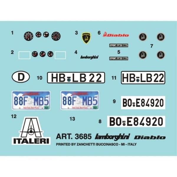 Italeri 3685 Lamborgini Diablo 1/24