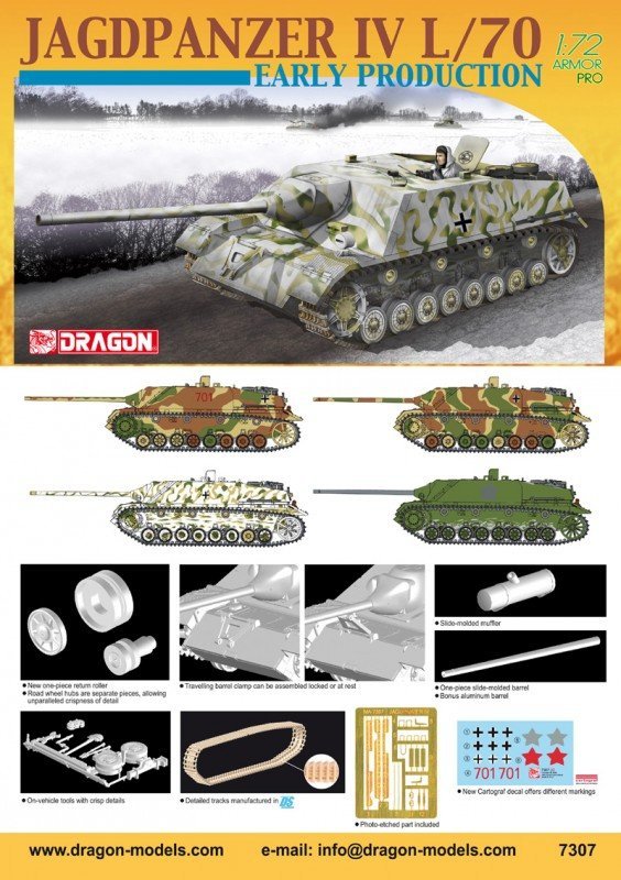 Dragon 7307 Jagdpanzer IV/70 Early Production (1:72)