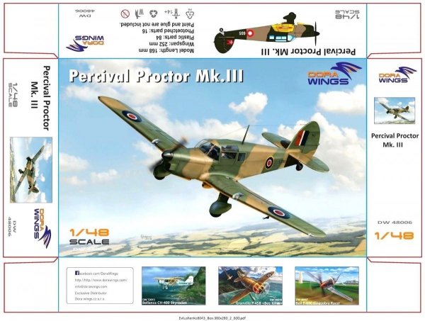 Dora Wings 48006 Percival Proctor Mk.1/2/3 1/48