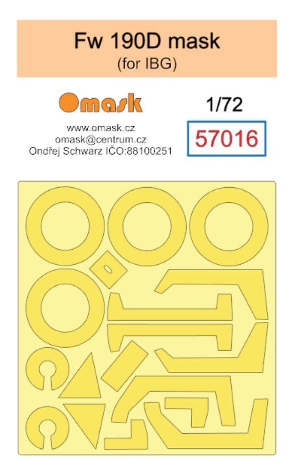 Omask 57016 Fw 190 D mask (for IBG) 1/72