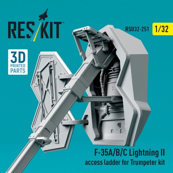 RESKIT RSU32-0251 F-35A/B/C Lightning II access ladder for Trumpeter kit (3D Printed) (1/32)