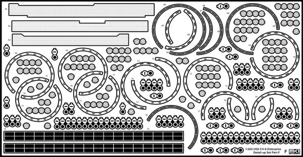 MK1 Design MD-20021 US Navy Aircraft Carrier CV-6 Enterprise Detail Up Parts Dx for Trumpeter 1/200