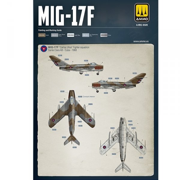 AMMO by Mig Jimenez 8509 MiG-17F / LIM-5 Poland-Cuba-Angola 1/48