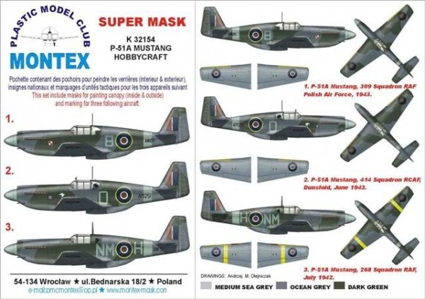 Montex K32154 P-51A Mustang 1/32