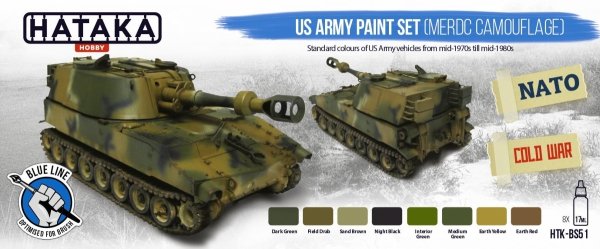 Hataka HTK-BS51 US Army Paint Set (MERDC Camouflage) 8x17ml