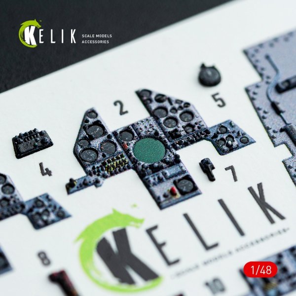 Kelik K48053 JASDF F-2A interior 3D decals for Hasegawa kit (1/48)