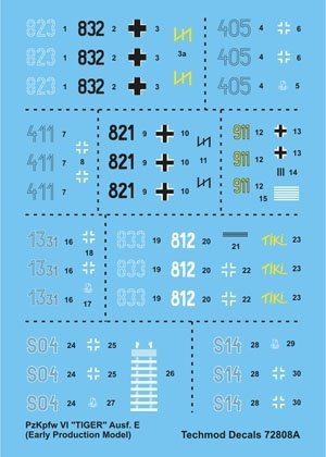 Techmod 72808 - Pz.Kpfw.VI Tiger Ausf.E (Early Production Model) (1:72)