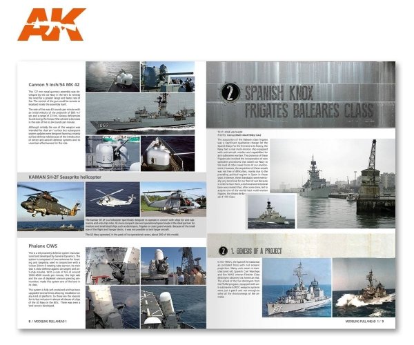 AK Interactive AK098 MODELLING FULL AHEAD 1 / KNOX &amp; BALEARES CLASS EN