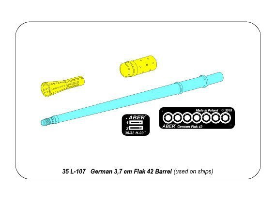 Aber 35L-107 German 3,7cm Flak 42 Barrel (1:35)	