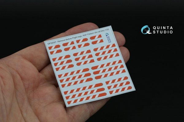 Quinta Studio QP32027 "Remove Before Flight" RAF tags, 29 Pcs 1/32