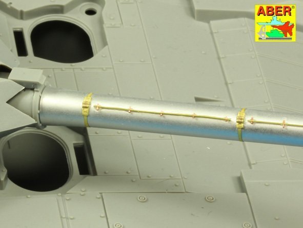 Aber 35 L-187 Armament for Russian Main Battle Tank T-14 ARMATA barrel for 125 mm 2A82-1M cannon &amp; barrel for 12,7 mm Kord AA MG 1/35