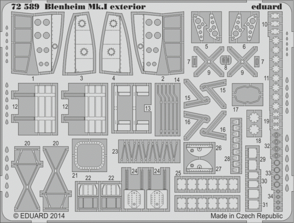Eduard 72589 Blenheim Mk. I exterior 1/72 AIRFIX