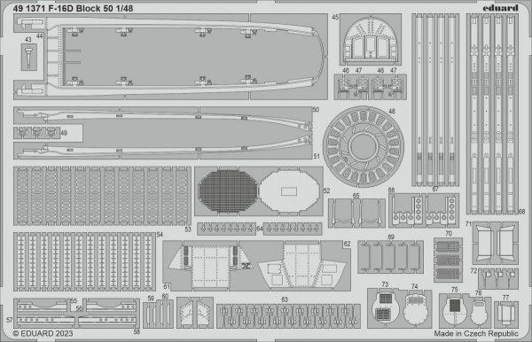 Eduard 491371 F-16D Block 50 KINETIC MODEL 1/48