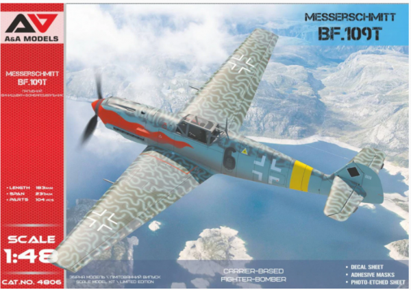 A&amp;A Models 4806 Messerschmitt Bf-109T Carrier-based fighter-bomber 1/48