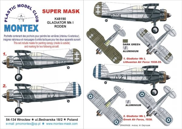 Montex K48190 GLOSTER GLADIATOR MkI 1/48