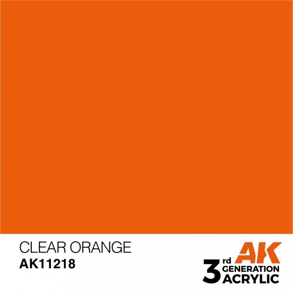 AK Interactive AK11218 CLEAR ORANGE – STANDARD 17ml