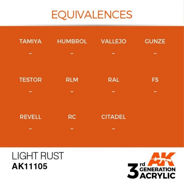 AK Interactive AK11105 LIGHT RUST – STANDARD 17ml