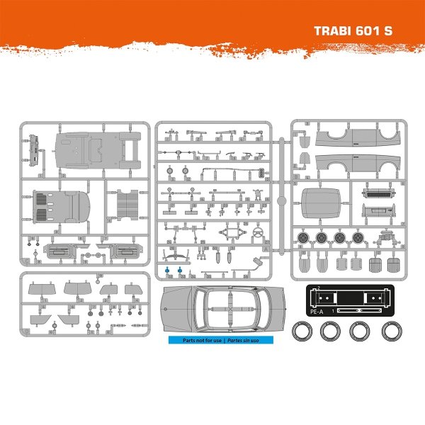 AK Interactive AK35032 Trabi 601 S (photo-etched fret) (vinyl tires) (decals) 1/35