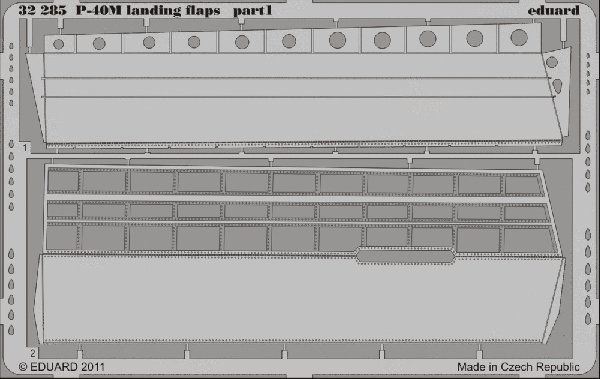 Eduard 32285 P-40M landing flaps HASEGAWA (1:32)