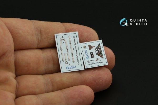 Quinta Studio QD48335 PZL P.11c 3D-Printed &amp; coloured Interior on decal paper (Arma Hobby) 1/48