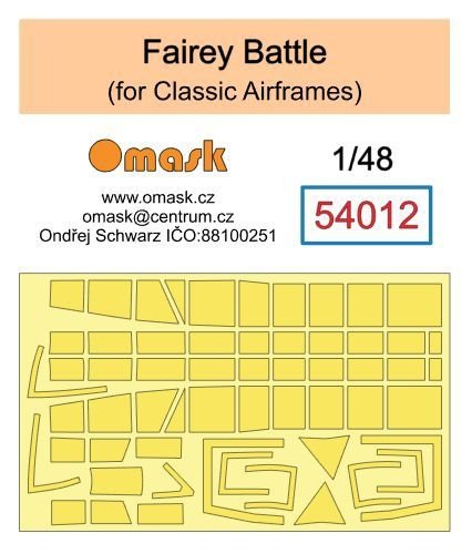 Omask 54012 Fairey Battle (for Classic Airframes) 1/48