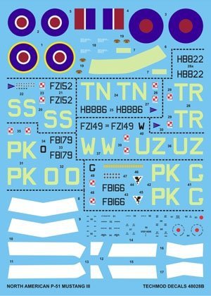 Techmod 48028 - North American P-51 Mustang III (1:48)