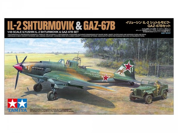 Tamiya 25212 Ilyushin IL-2 Shturmovik &amp; GAZ-67B Set 1/48