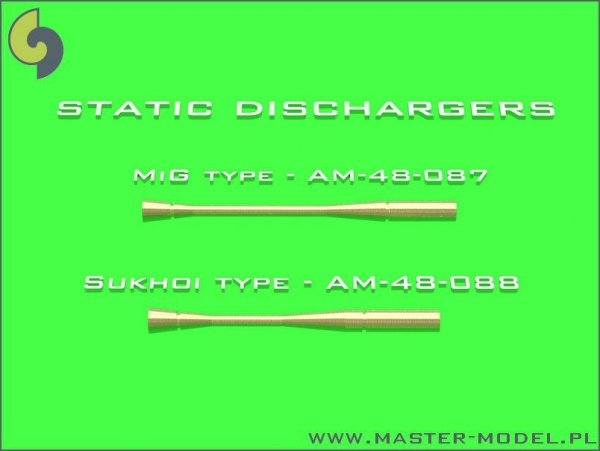 Master AM-48-088 Static dischargers - type used on Sukhoi jets (14pcs) (1:48)