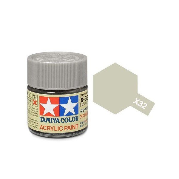 Tamiya 81032 Acryl X-32 Titanium Silver 23ml