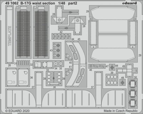 Eduard 491062 B-17G waist section 1/48 HK MODELS