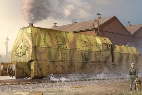 Trumpeter 00219 German Panzerlok BR57 Armoured Locomotive (1:35)