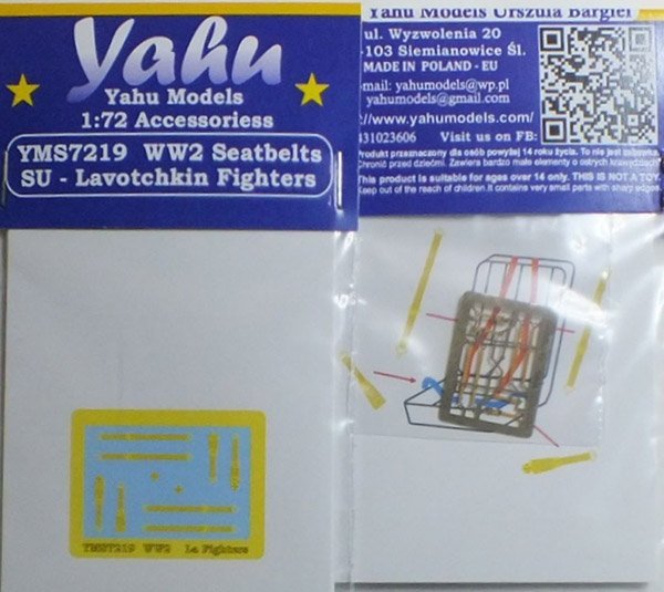 Yahu YMS7219 WWII Soviet Seatbelts (Ławoczkin) 1/72