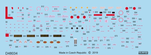 Eduard D48034 P-51D stencils 1/48 EDUARD