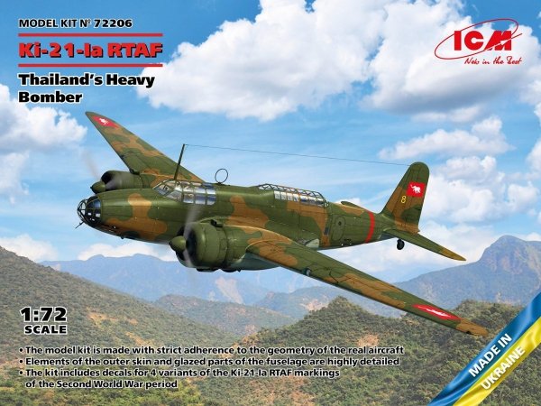 ICM 72206 Ki-21-Ia RTAF Thailand’s Heavy Bomber 1/72