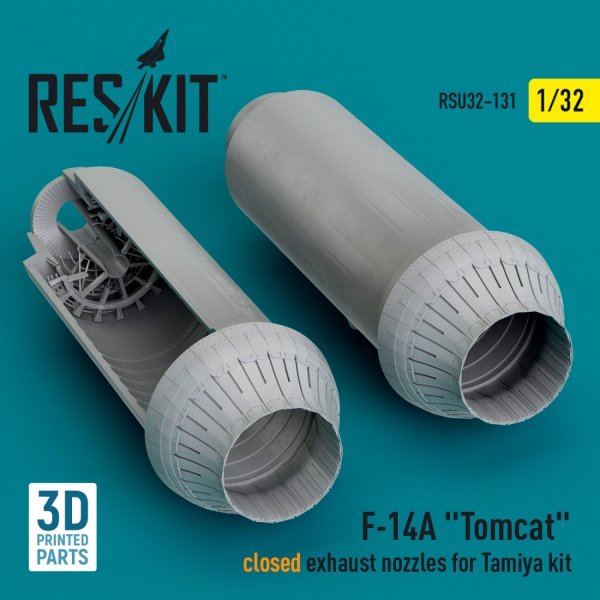 RESKIT RSU32-0131 F-14A &quot;Tomcat&quot; closed exhaust nozzles for Tamiya kit (3D Printed) 1/32