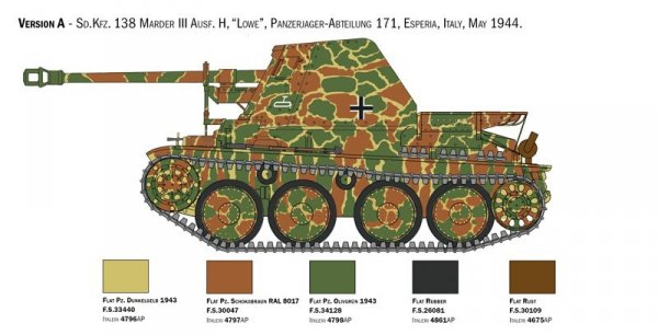 Italeri 6566 Marder III Ausf. H Sd. Kfz.138 1/35