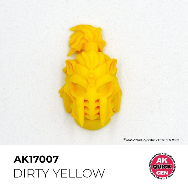 AK Interactive AK17007 DIRTY YELLOW – QUICK GEN COLOR 18ml
