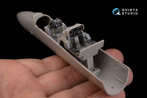Quinta Studio QD48050 F/A-18F early 3D-Printed &amp; coloured Interior on decal paper (Hasegawa) 1/48