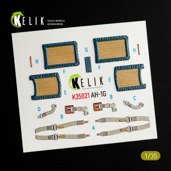 KELIK K35021 AH-1G COBRA INTERIOR 3D DECALS FOR ICM KIT 1/35