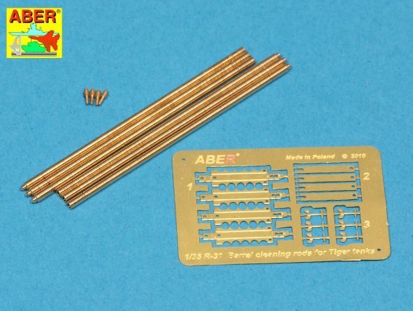 Aber R-32 Barrel cleaning rods for King Tiger (1:35)