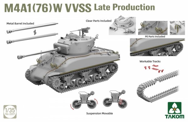 Takom 2207 M4A1(76)W VVSS Late Production 1/35